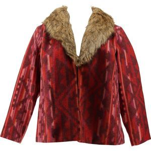 Colleen Lopez Printed Crop Jacket Fringe 721-277